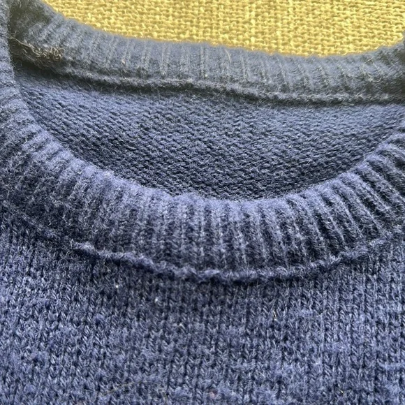 COWBOYS Football Blue and White Crew Neck Sweater - Picture 2 of 5